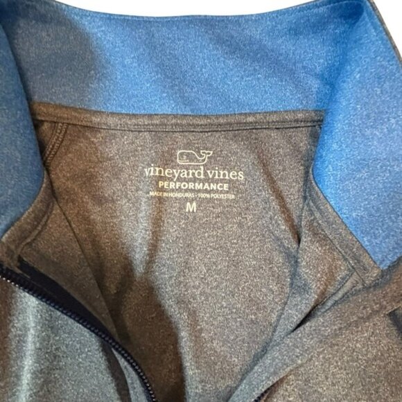Vineyard Vines Performance Pullover Quarter Zip Lightweight Men Medium Blue Gray - Picture 4 of 11